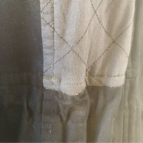 French Connection FC Jeans Faux-Fur Hood Quilted Parka Coat Black/Charcoal, US 6 - Picture 5 of 11